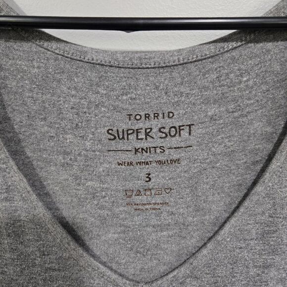 🐢 Torrid Super Soft Knits Indoorsy T-Shirt Size 4X - Picture 10 of 11